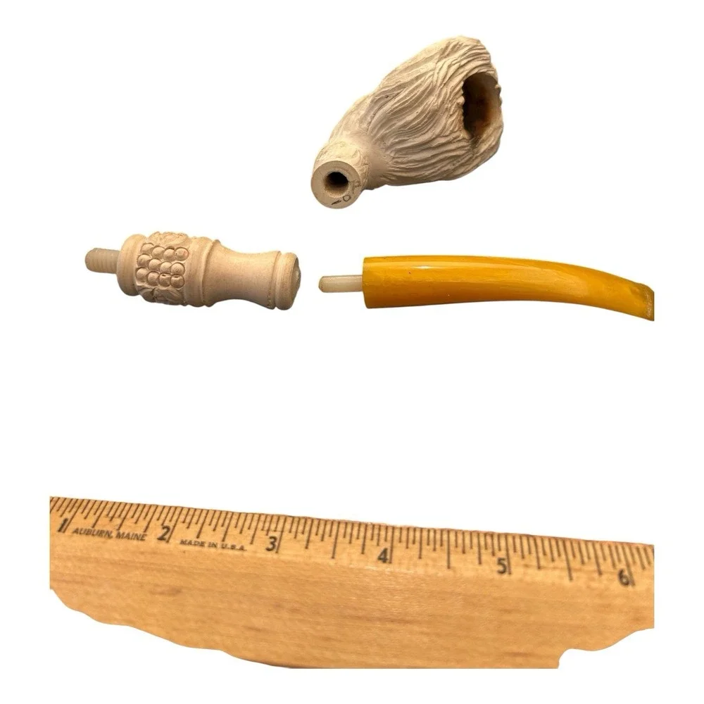 VTG Hand Carved Meerschaum Lion‎ Smoking Pipe